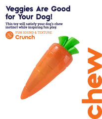 Petstages Crunch Veggies Texture-exterieure-dur: texture extérieure résistante pour mordiller.