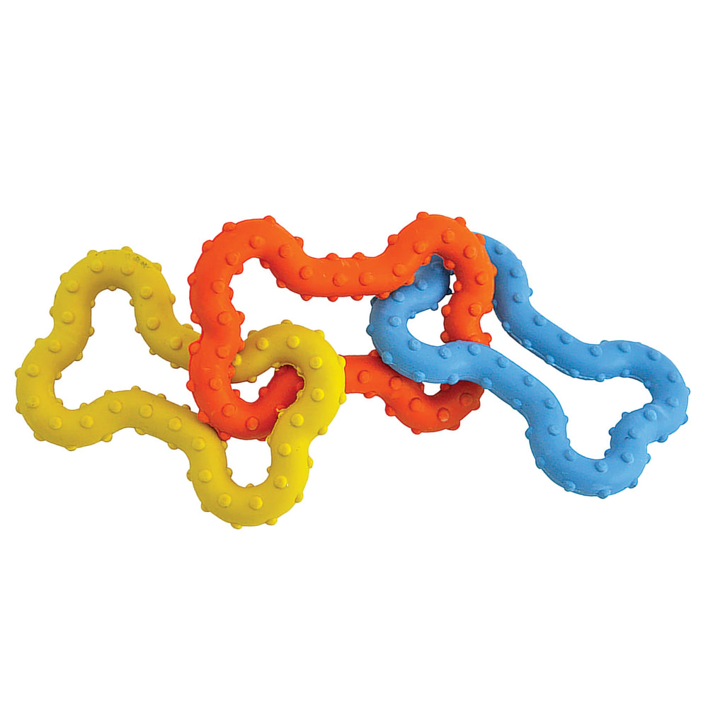 Petstages Mini Bone Tug, jouet à mâcher pour chiot, caoutchouc résistant pour mordiller en sécurité.