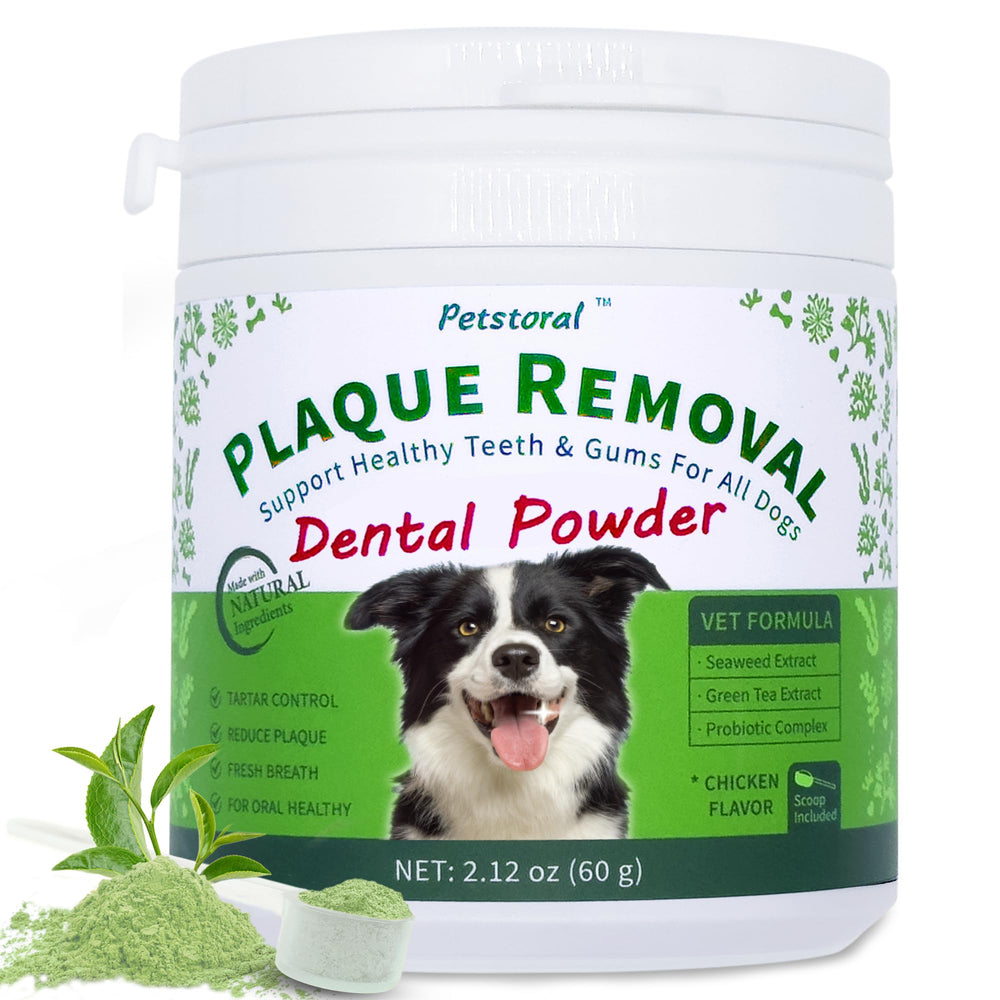 Petstoral Poudre Dentaire Chien — réduction de la plaque et haleine plus fraîche