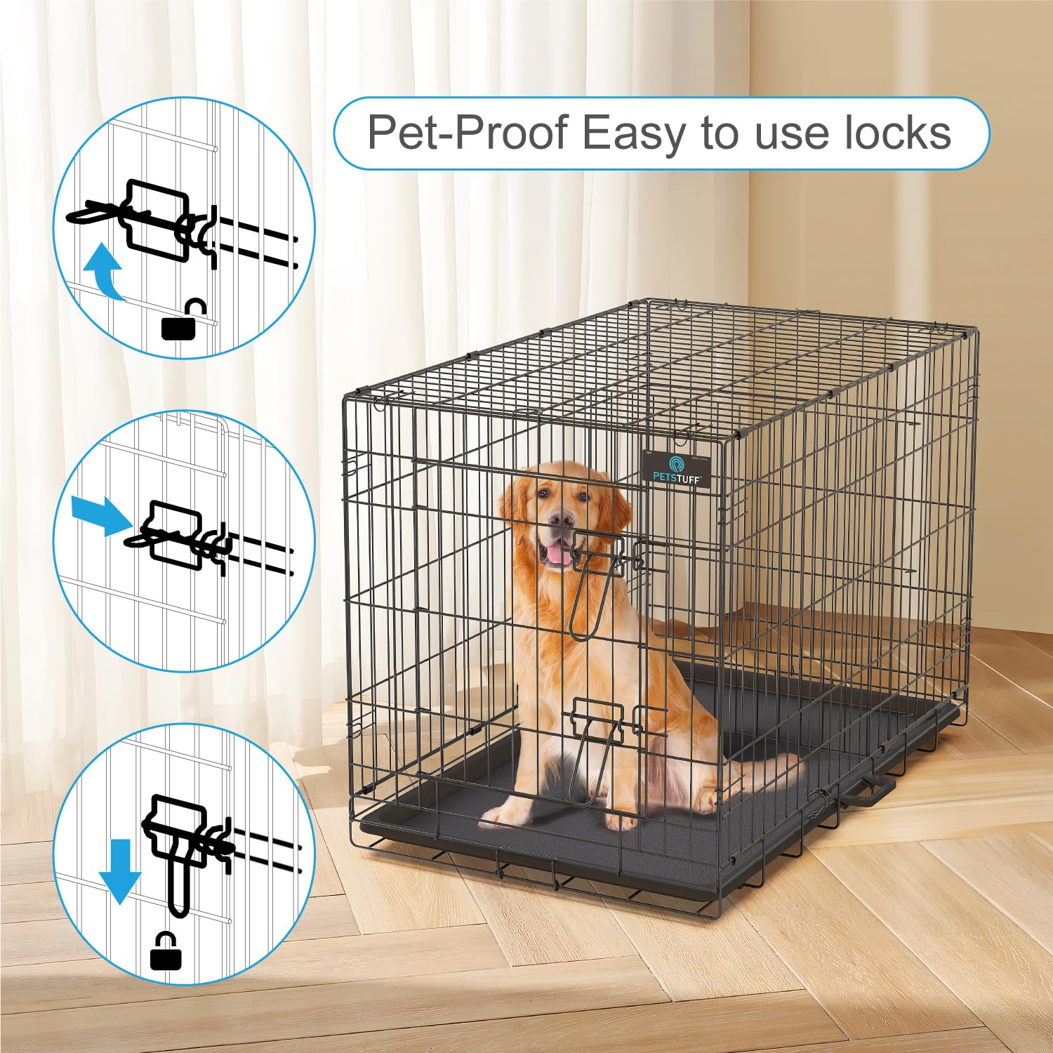 PetsTuff Great CRATES – entretien facilité par le plateau amovible