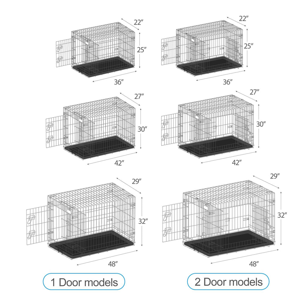 PetsTuff Great CRATES – plateau amovible étanche, nettoyage rapide