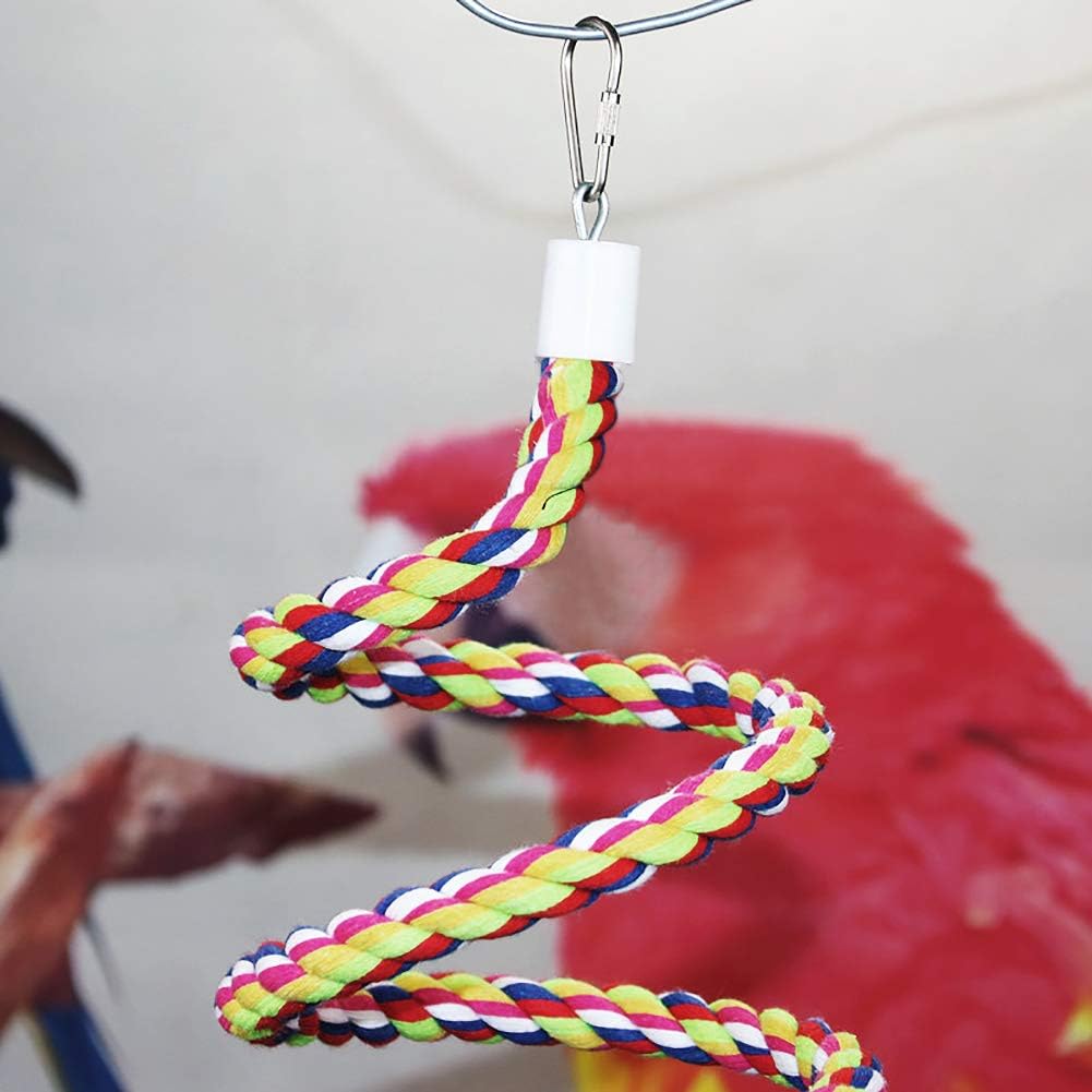 Petsvv jouet oiseau corde bungee coils flexibles ajuste longueur et diamètre.