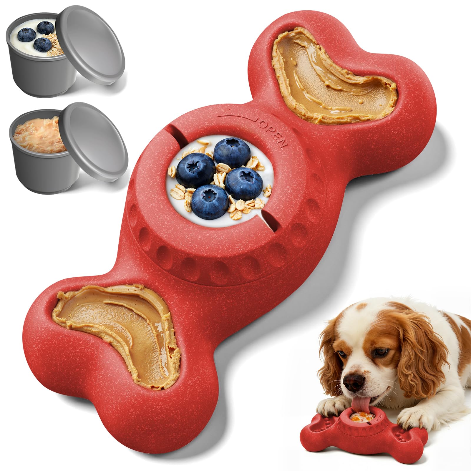 PETSWEET jouet 3-en-1 enrichissement pour chien gros, durable et polyvalent