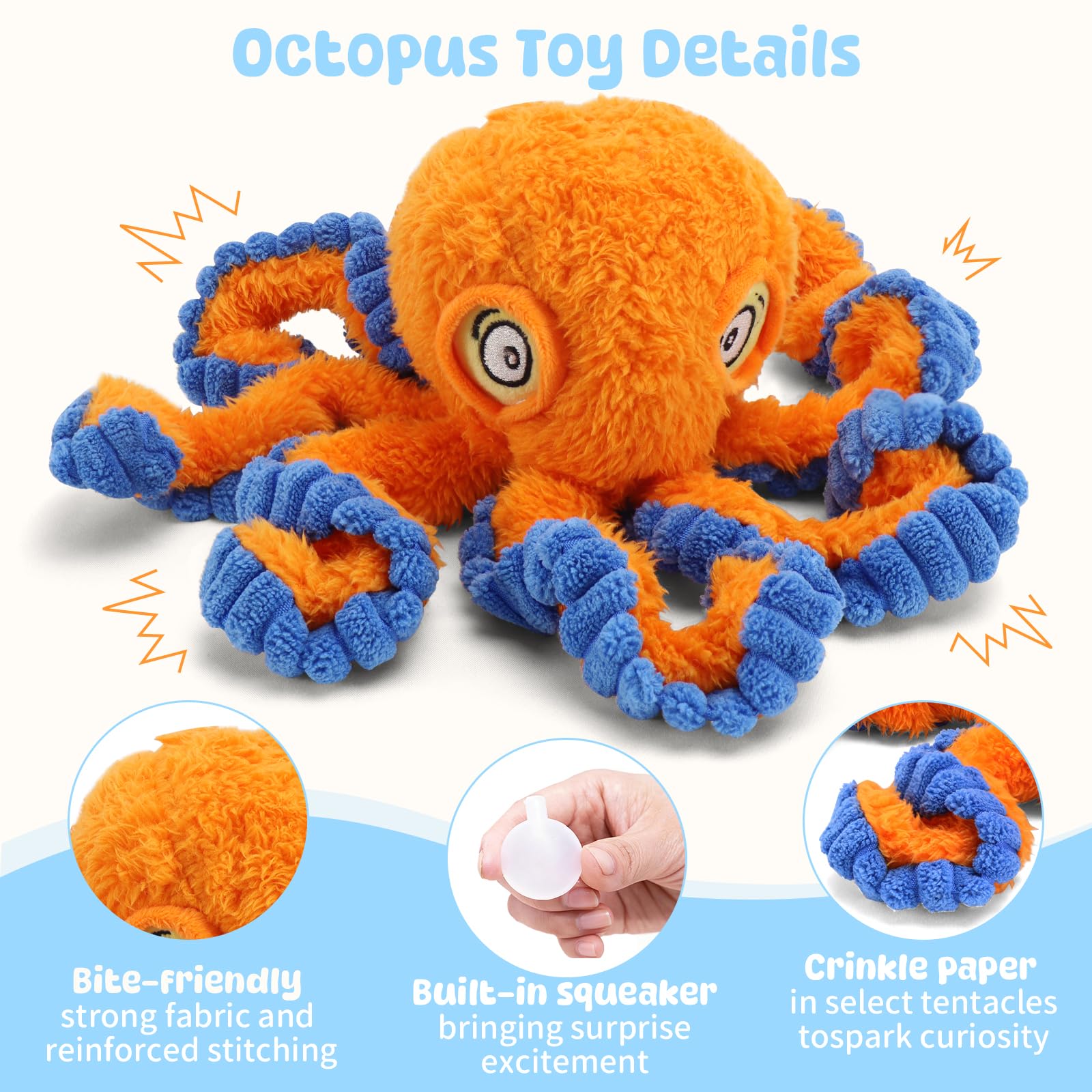 PETSWEET peluche orange lavable en machine pour un entretien rapide.