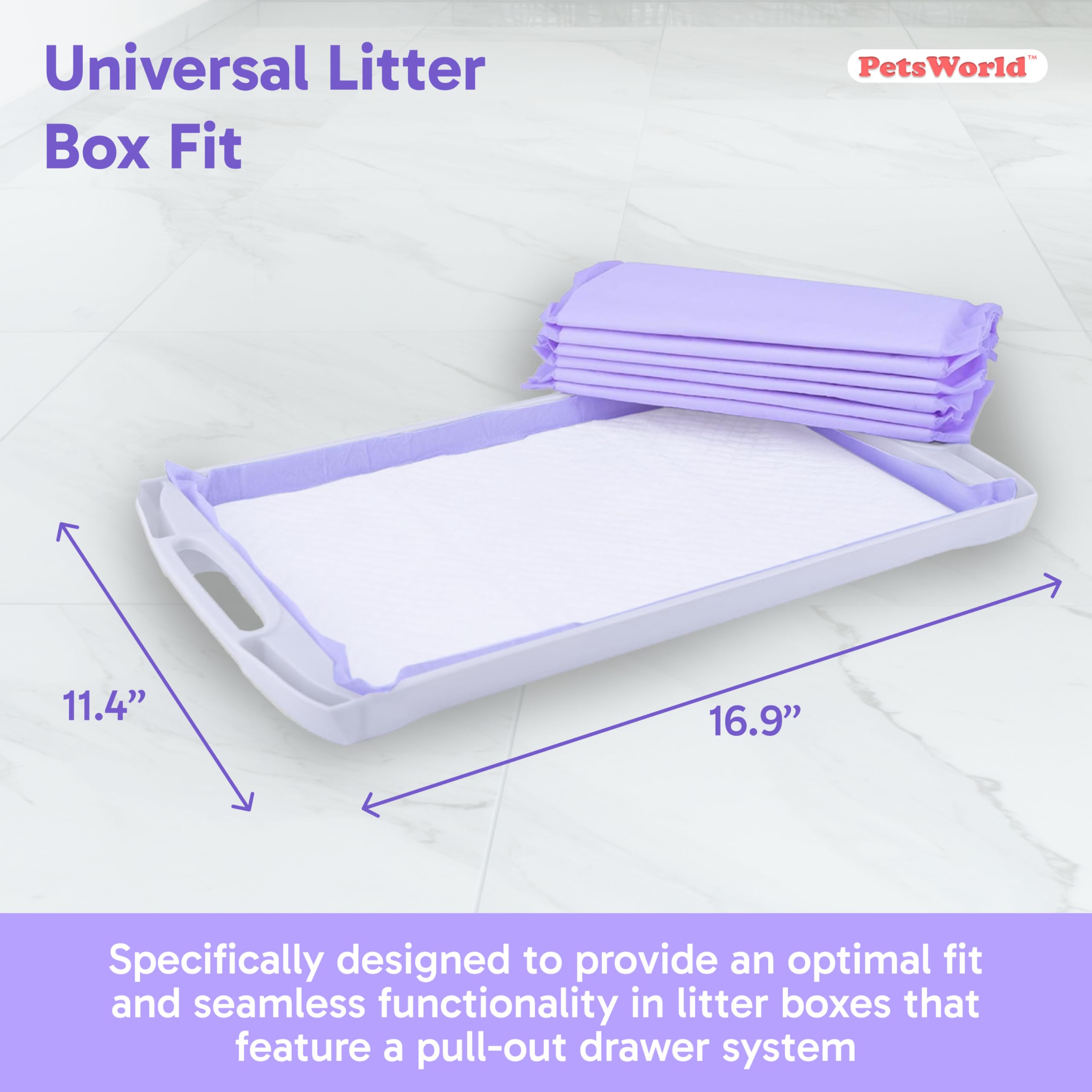 Tampon universel PetsWorld, s'adapte à la plupart des bacs tiroirs.