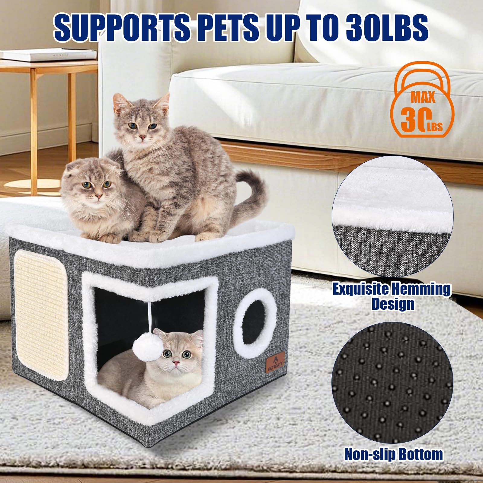 Pettdate tapis-grattoir côté pour protéger meubles et satisfaire griffage.