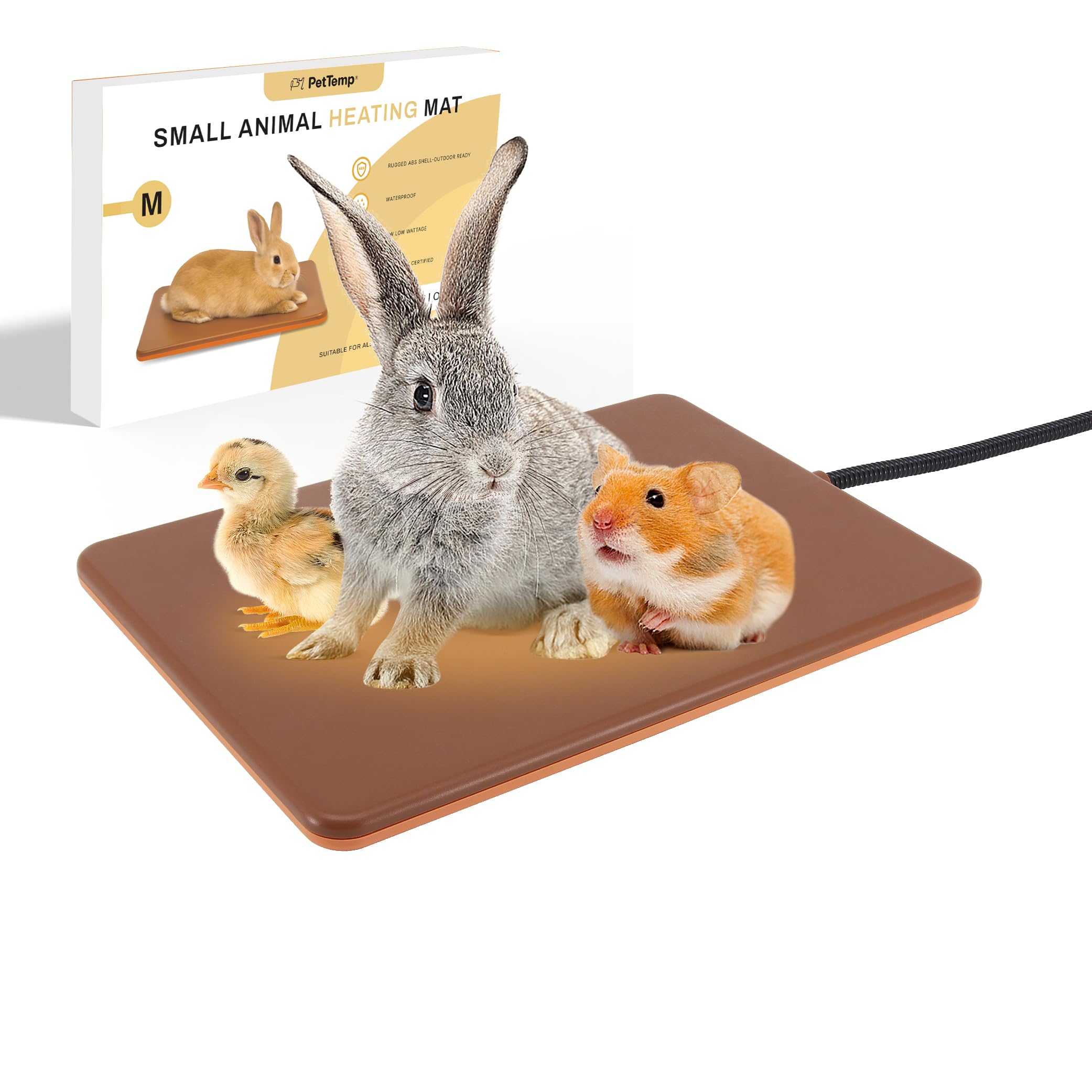 PetTemp tapis chauffant petit animal 30x21 cm, chaleur douce et sécurisée.