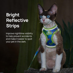 Harnais anti-fuite PetThem, ajustable, conçu pour chats et petits chiens