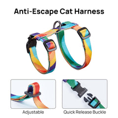 Harnais PetThem réglable pour petits et grands chats.