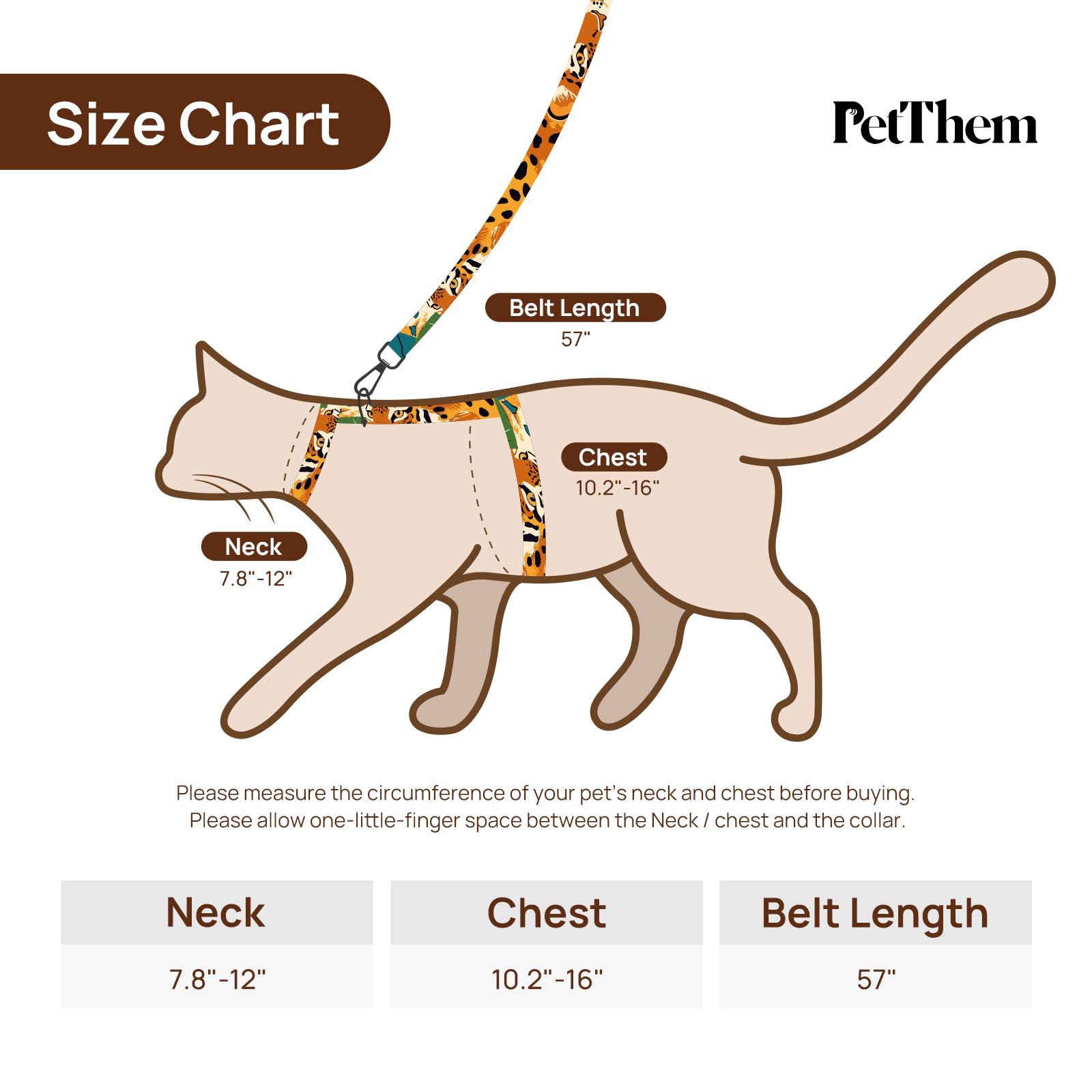 Motif unique PetThem qui fait ressortir votre chat lors des sorties.