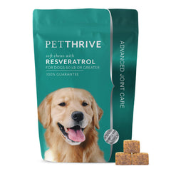 PetTherive chien-hanches-bouteille montre le produit avec un accent sur la mobilité et les articulations.