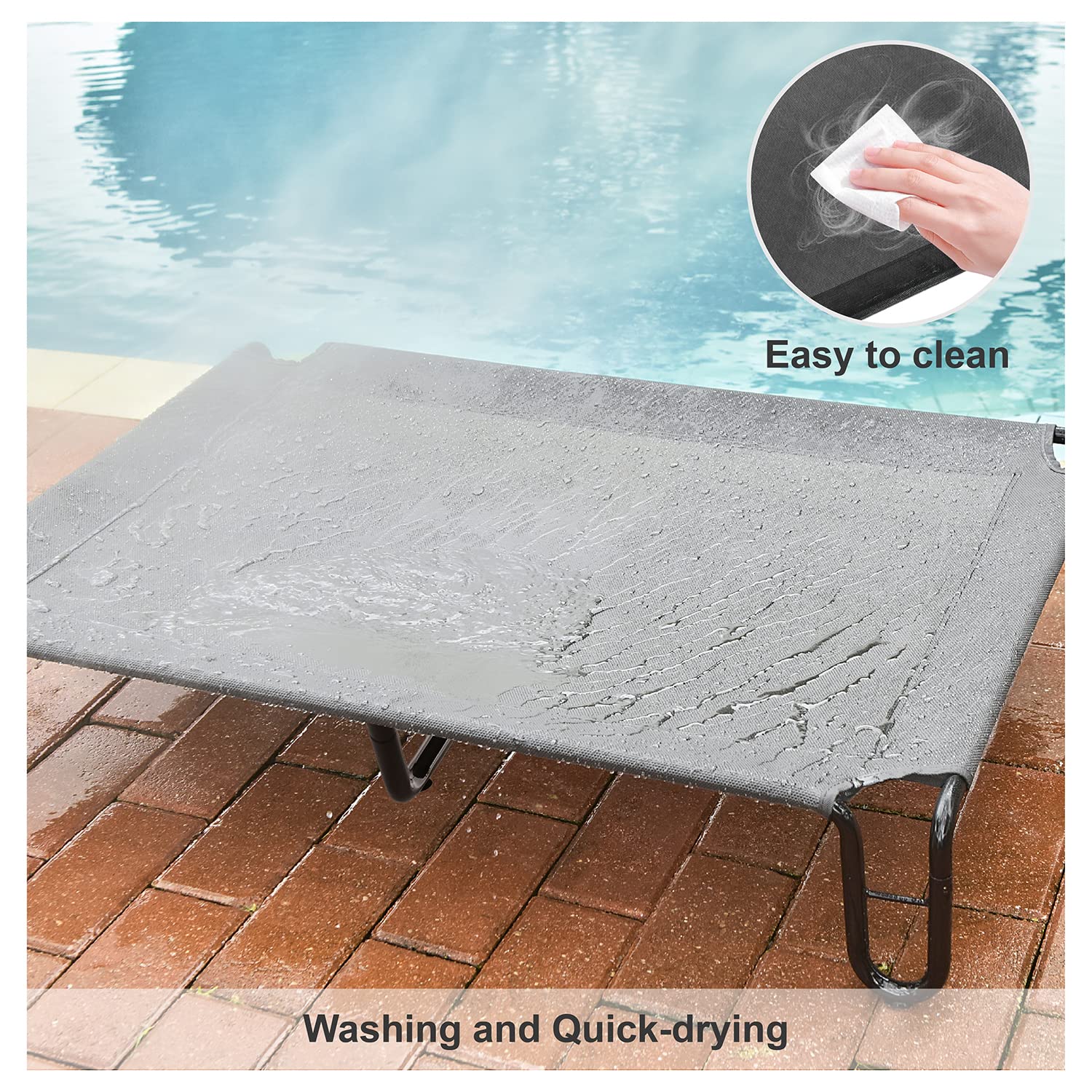 Pettycare design antidérapant avec pieds en caoutchouc pour sécurité.