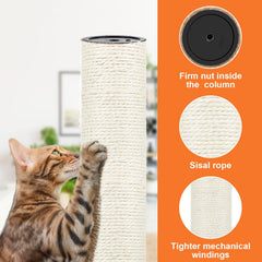 PETUOL griffoir sisal, installation rapide avec vis fournies.