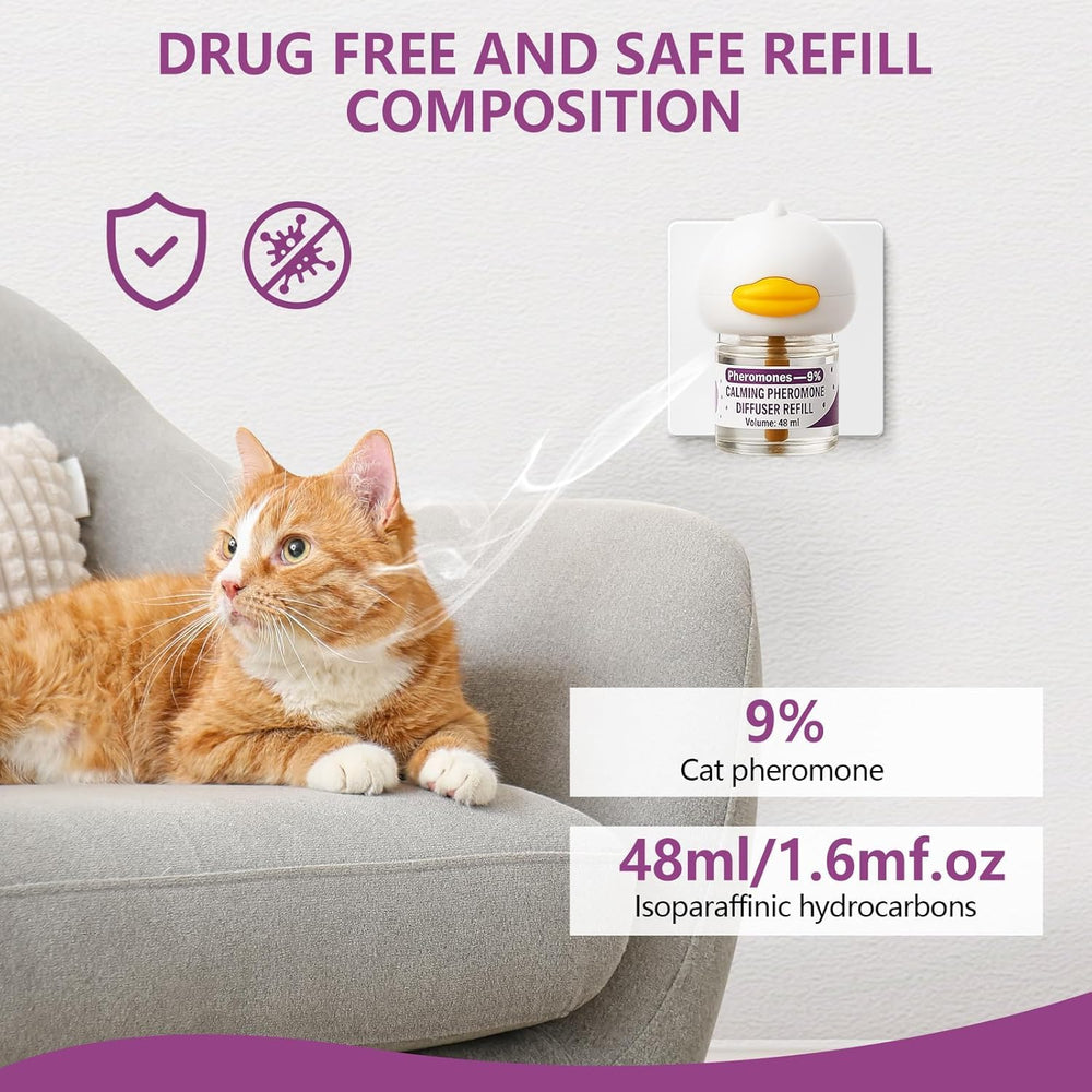 Vue d’un chat près du diffuseur Peturarion – confort potentiel.