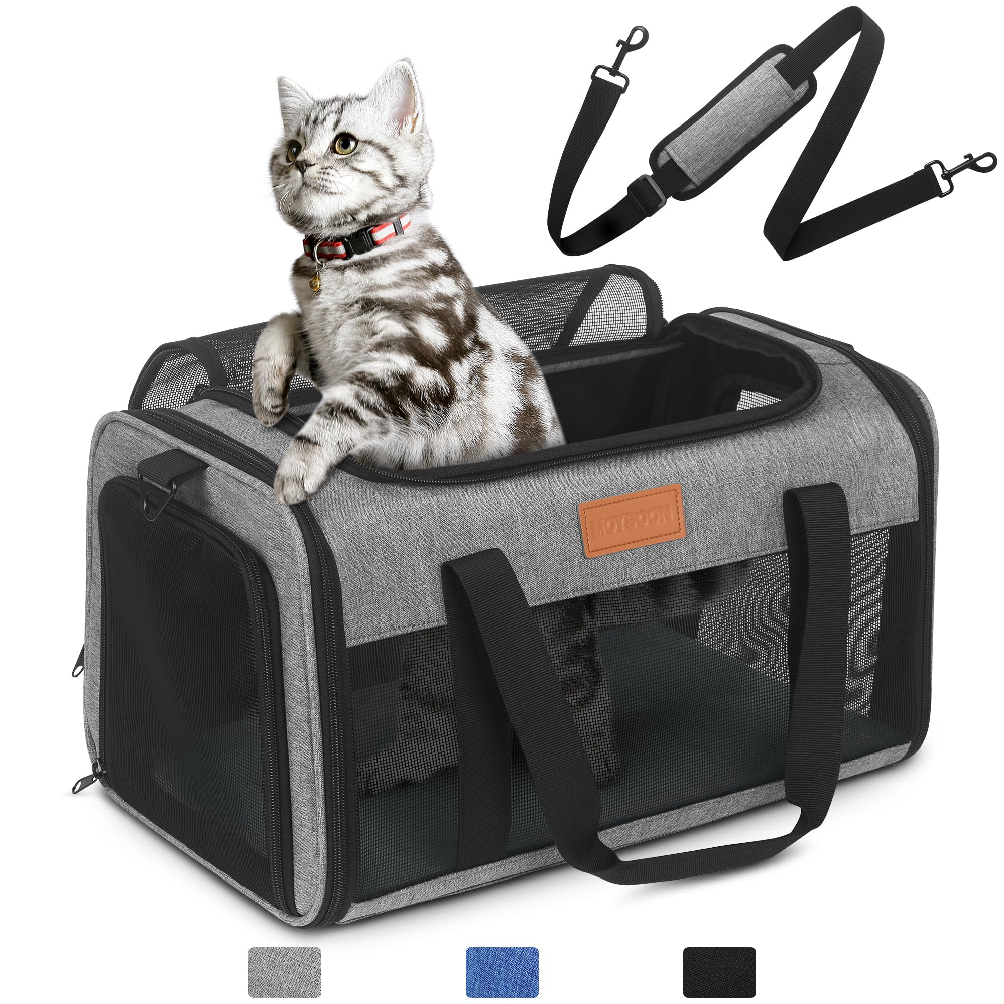 PETUX porte-chat avec ouverture supérieure pour un accès rapide en cabine.