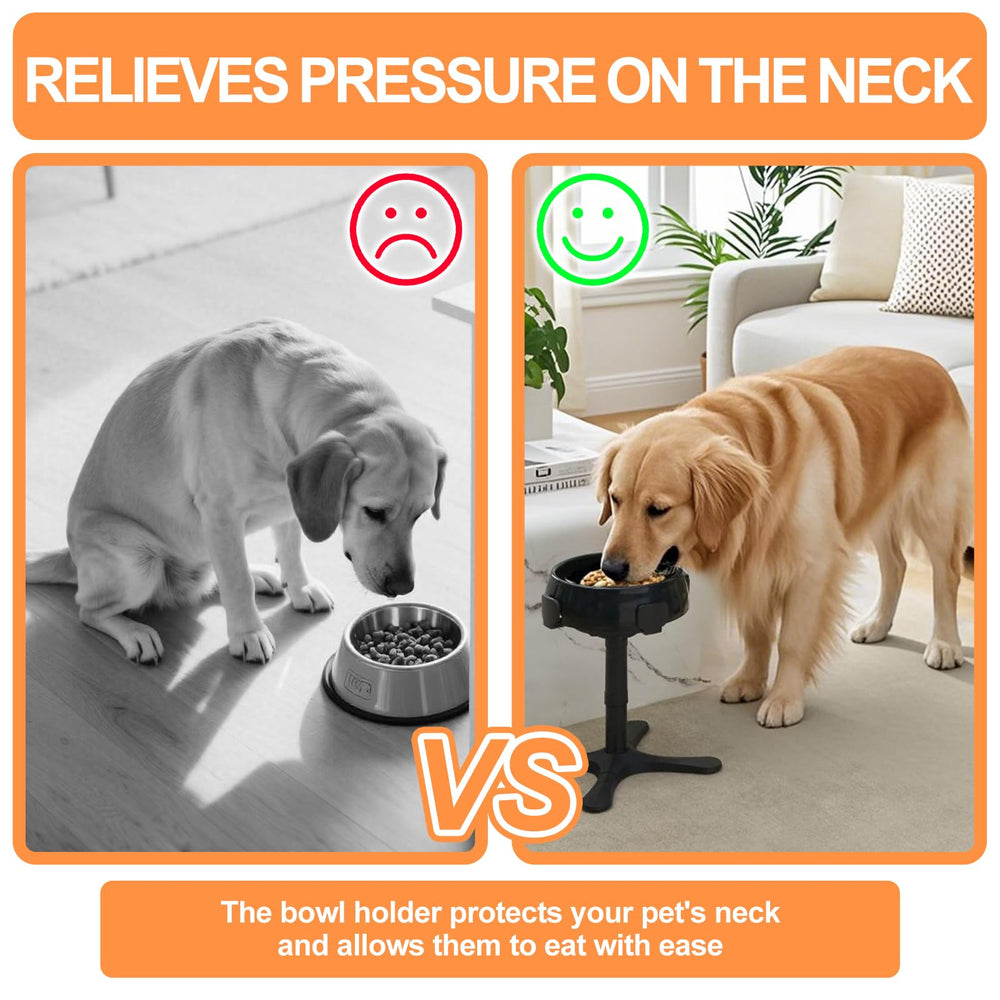 PETVENTURE support-bol chien hauteur 33 cm, idéal pour grands chiens.