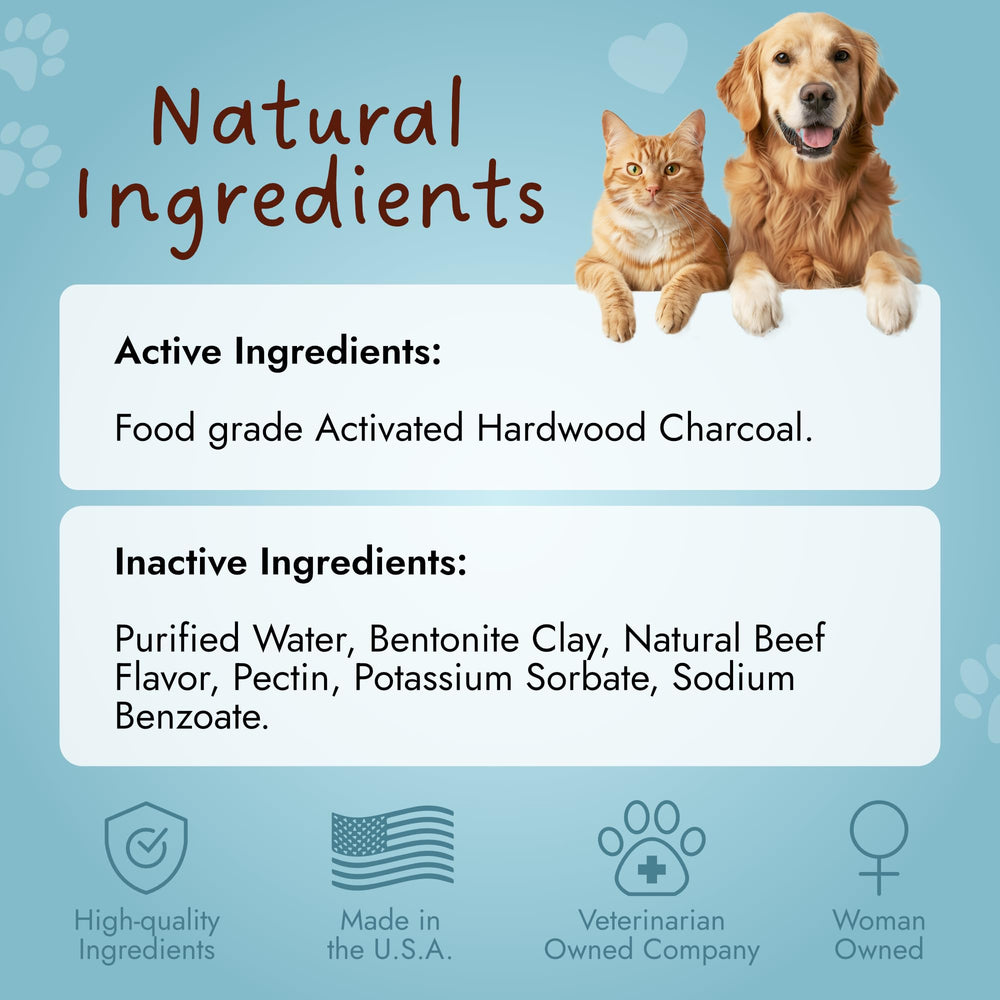 Trousse-premiers-secours animale incluant le gel Charbon Actif PetVet Medic.