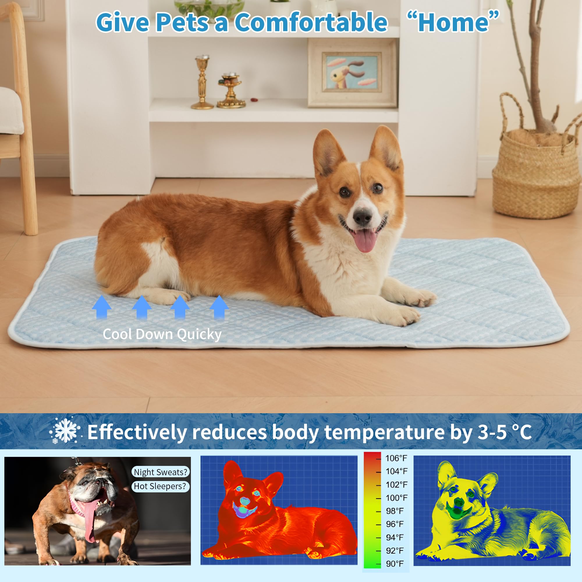 Matelas Petvolve: léger et pliable, idéal pour l’intérieur et l’extérieur.