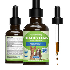 Pet Wellbeing gencives chien bouteille pour une bouche plus saine.