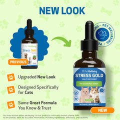 Stress Gold Pet Wellbeing, gouttes faciles à administrer avant le toilettage.
