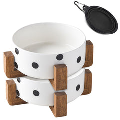 Petygooing bols ceramiques avec support pour chien, repas stables et propres.