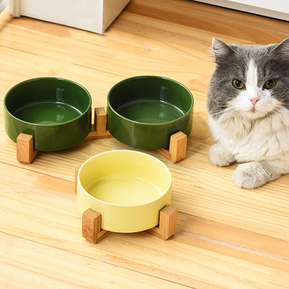 Petygooing support bois ergonomique élevant les bols pour manger confortablement.