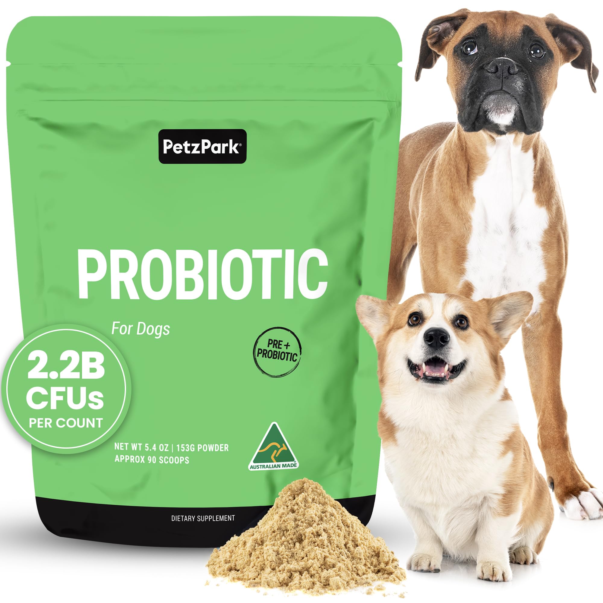 Petz Park Probiotique pour chien — facilite la digestion et le confort intestinal.