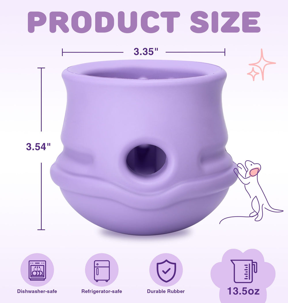 PetZee jouet remplissable, gourmandises à explorer pour ralentir le repas.