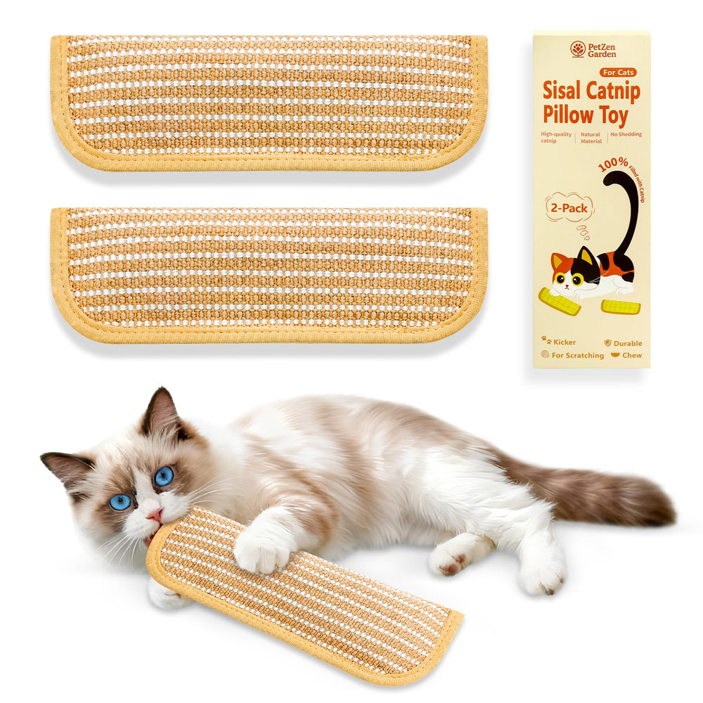 PetZen Garden – coussinet catnip et sisal, lot de deux pour chats actifs
