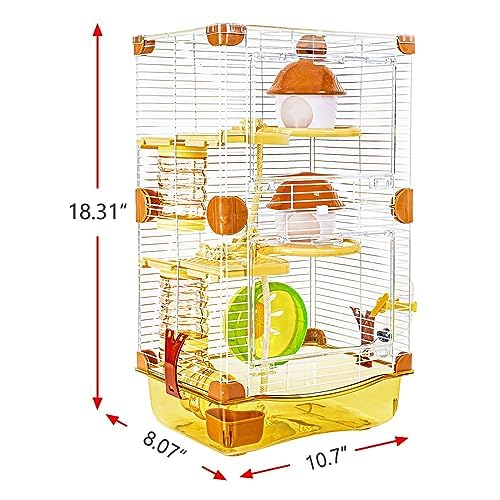 PETZHUBO cage hamster mini — bac plastique amovible pour nettoyage rapide.