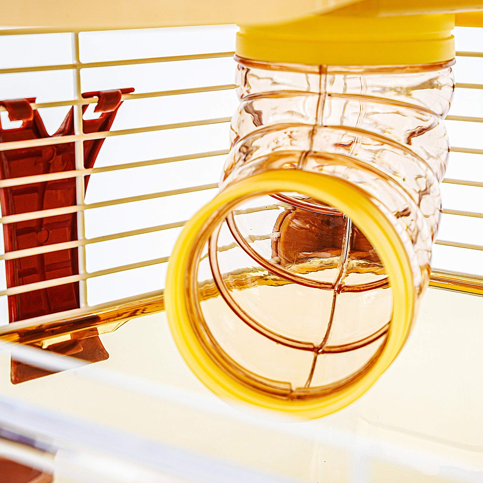 Plateau amovible PETZHUBO facilitant le nettoyage rapide de la cage hamster.