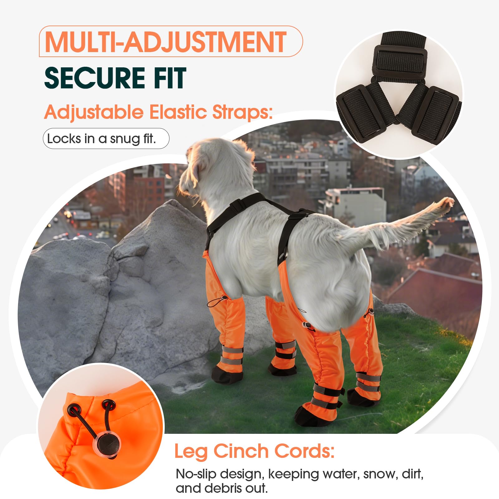 Pezluxe bottes-chien exterieur-pluie-neige protègent pattes.
