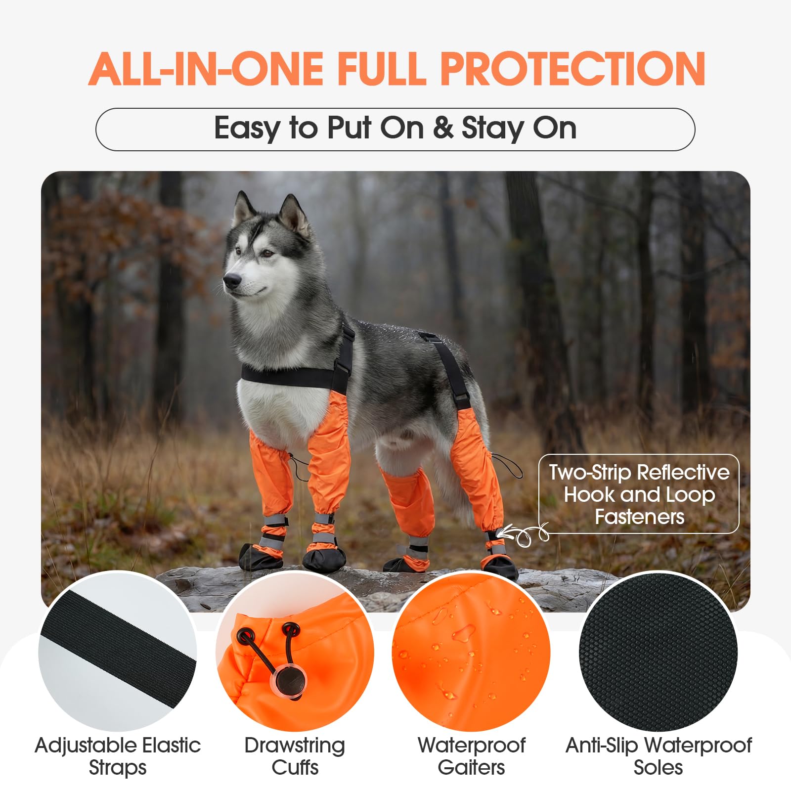 Pezluxe bottes-chien surface-antiderapante pour traction sur mouillé.