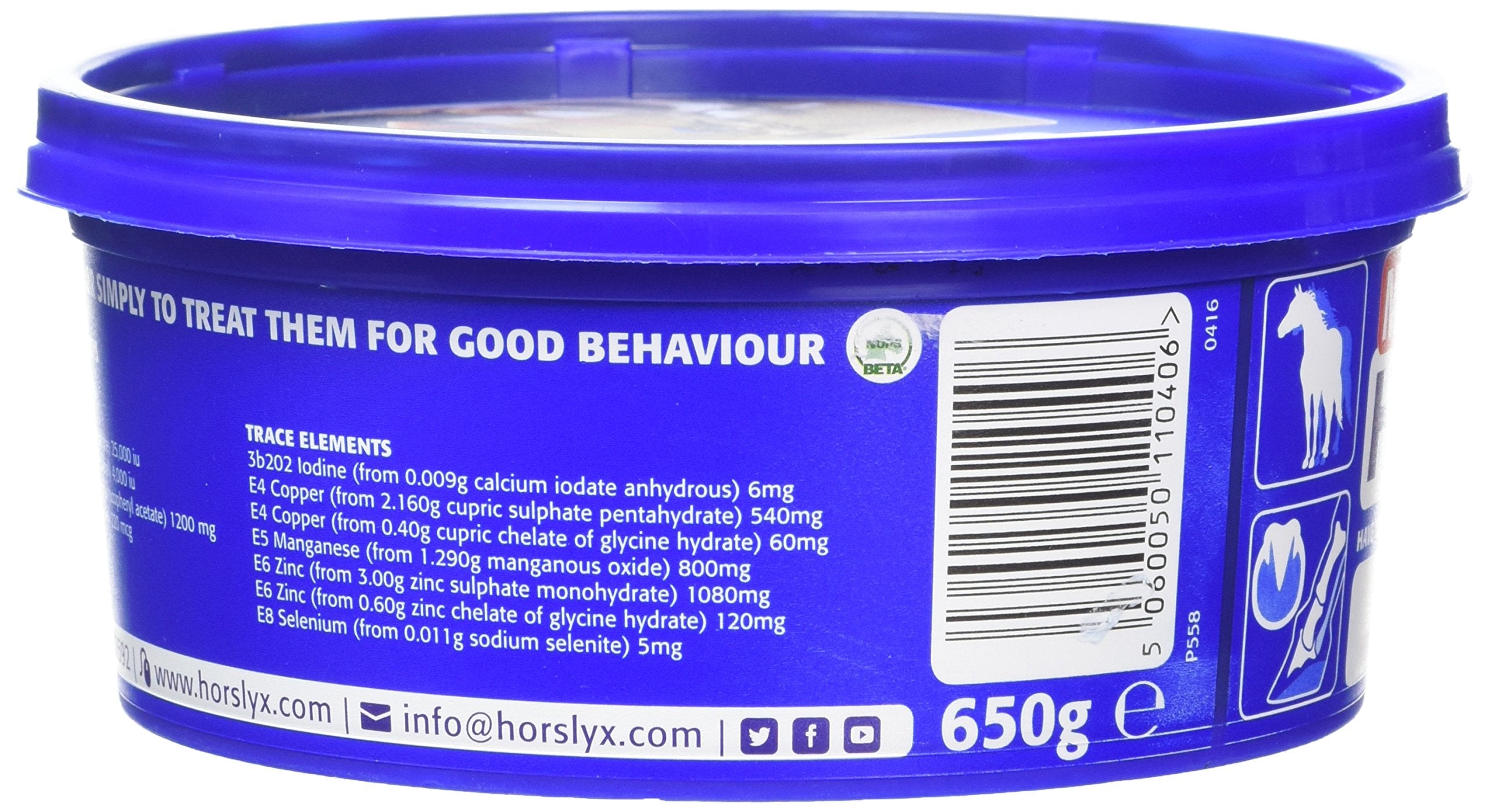 PFIFF Horslyx Minis ingrédients Biotine Méthionine Zinc