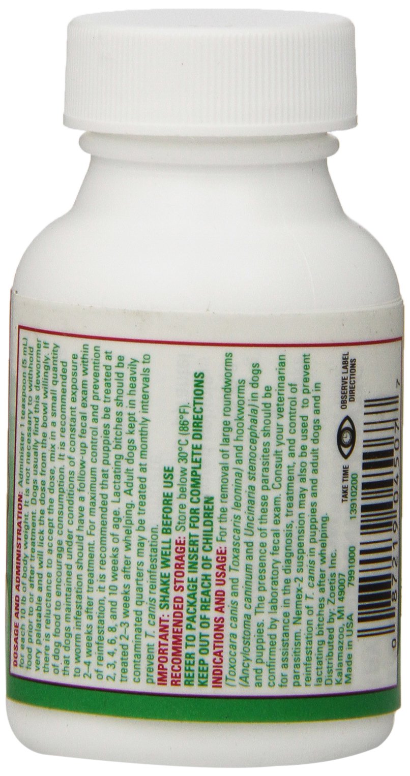 Pfizer Nemex-2, dose dans nourriture, usage pratique pour chiens et chiots.
