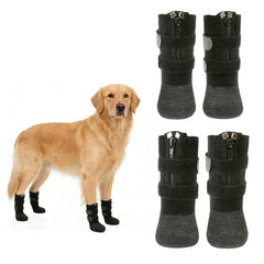 Phaechild bottes chien anti-glisse avec fermeture-eclair, enfilage rapide et ajustement sûr.