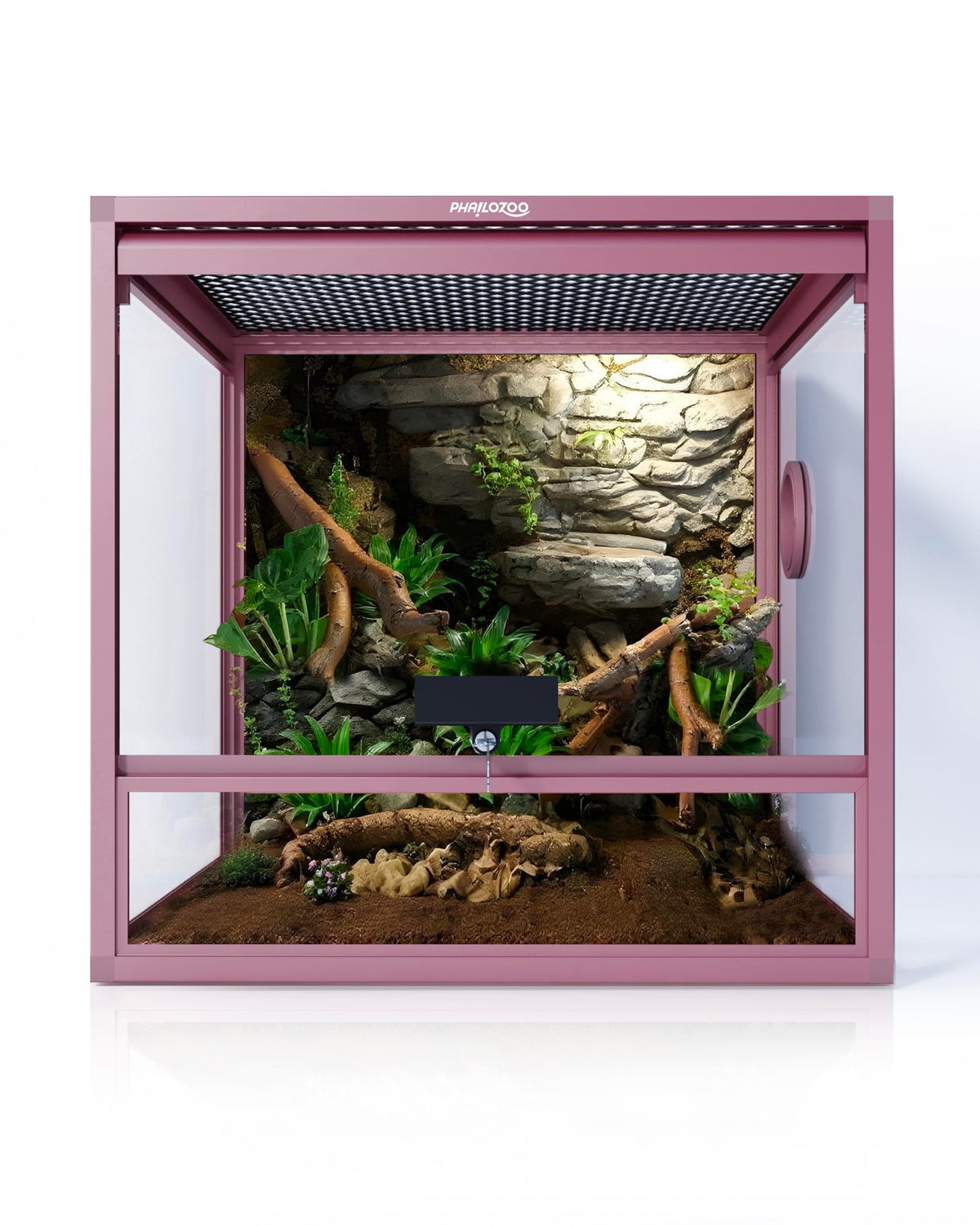Phailozoo MagicCube avec porte frontale ouverte pour un accès rapide et pratique.