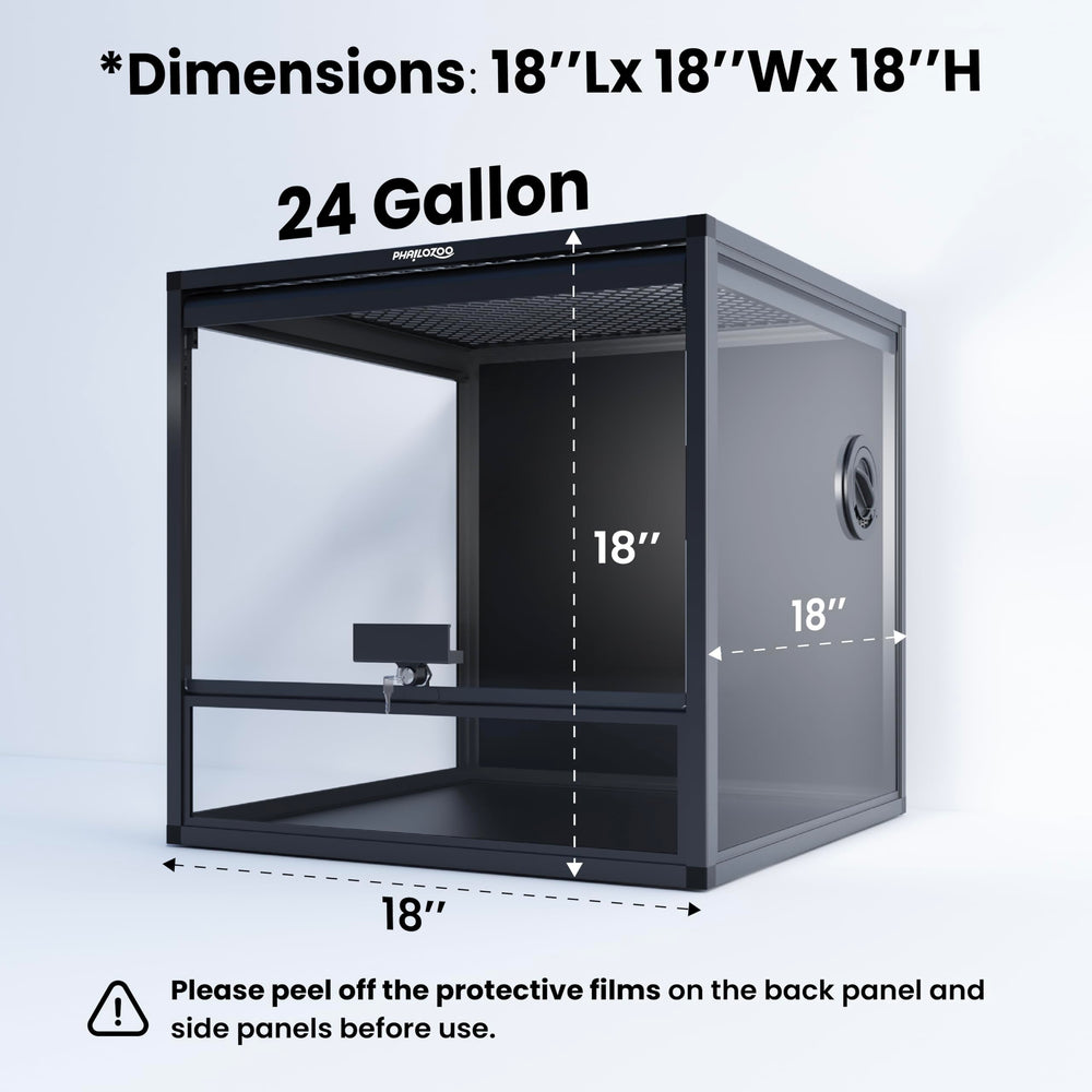 Phailozoo MagicCube avec panneaux en verre trempé pour une visibilité durable.