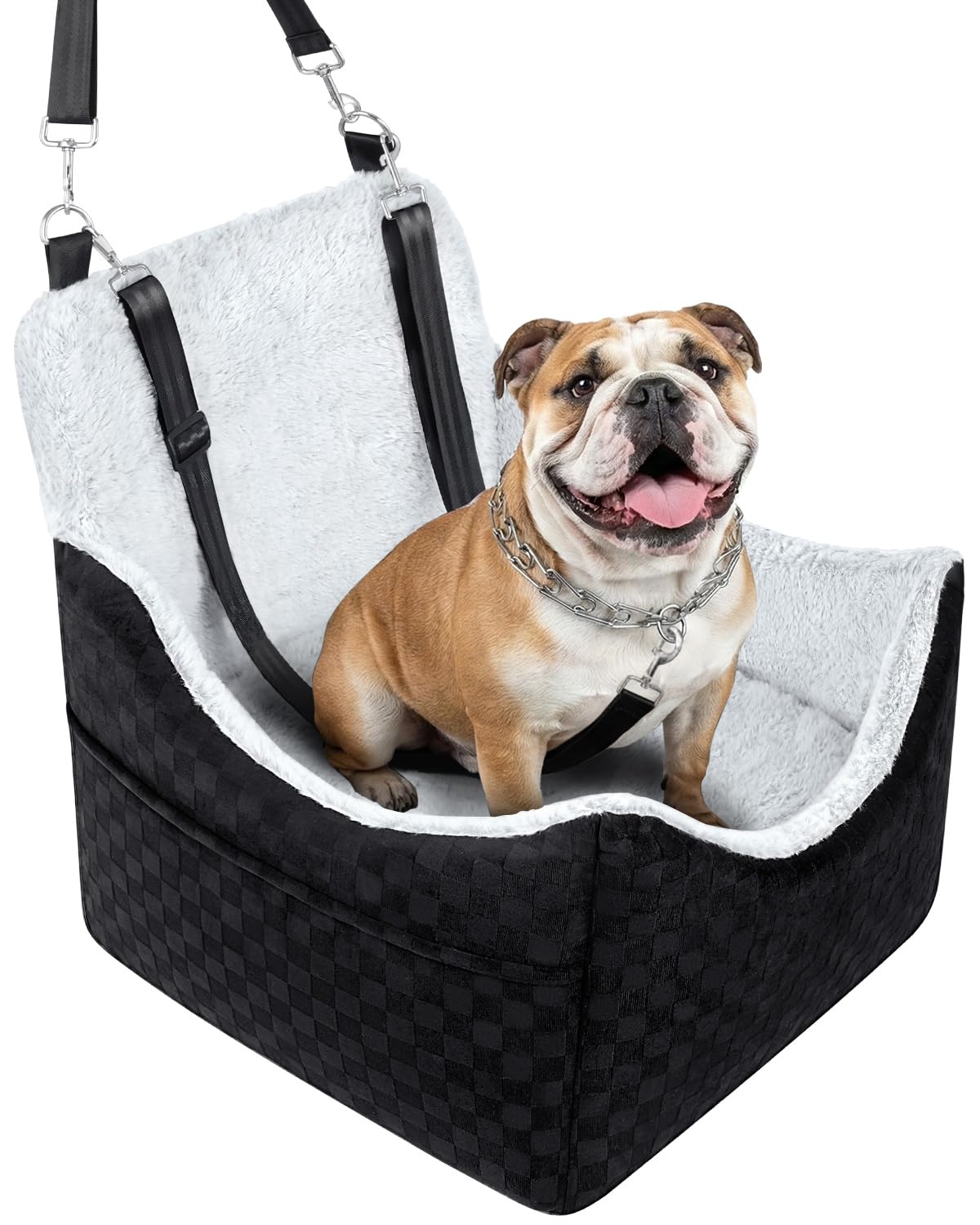 PHCOHIDO siège-auto chien moyen avec triple ancrage et base antidérapante.
