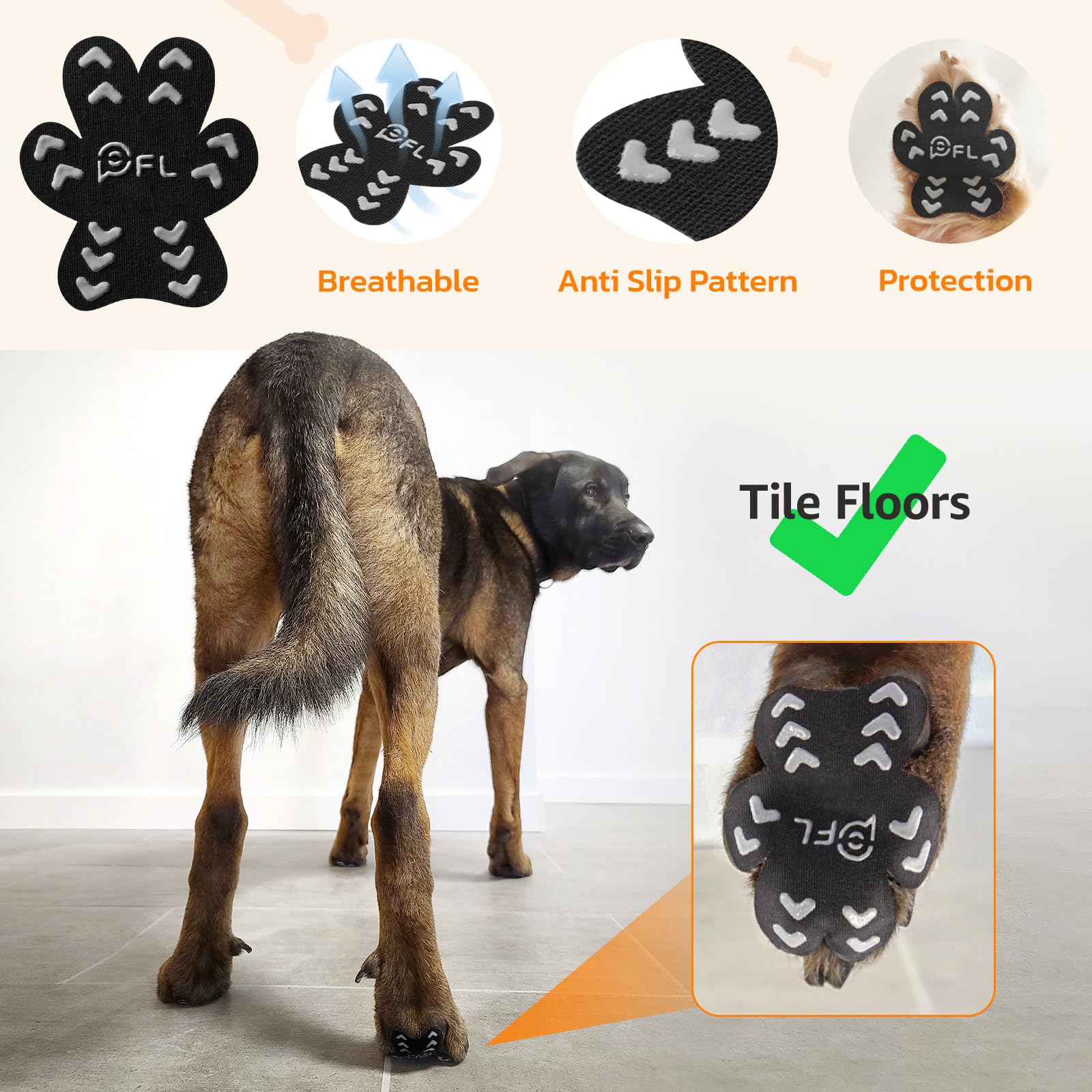 Confort des pattes du chien avec ces protections durables.