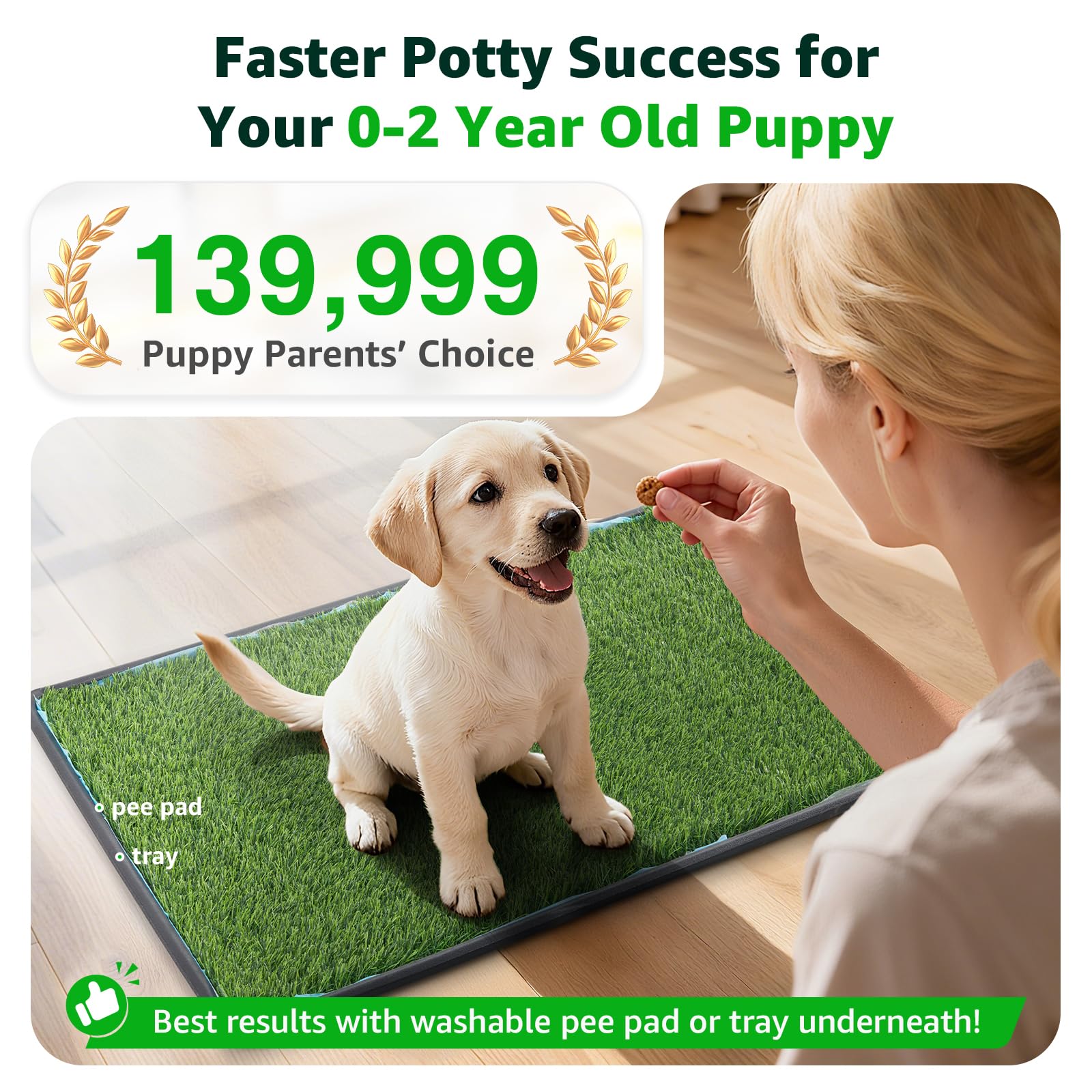 PICK FOR LIFE fibres douces de l’herbe artificielle, douceur pour les chiots