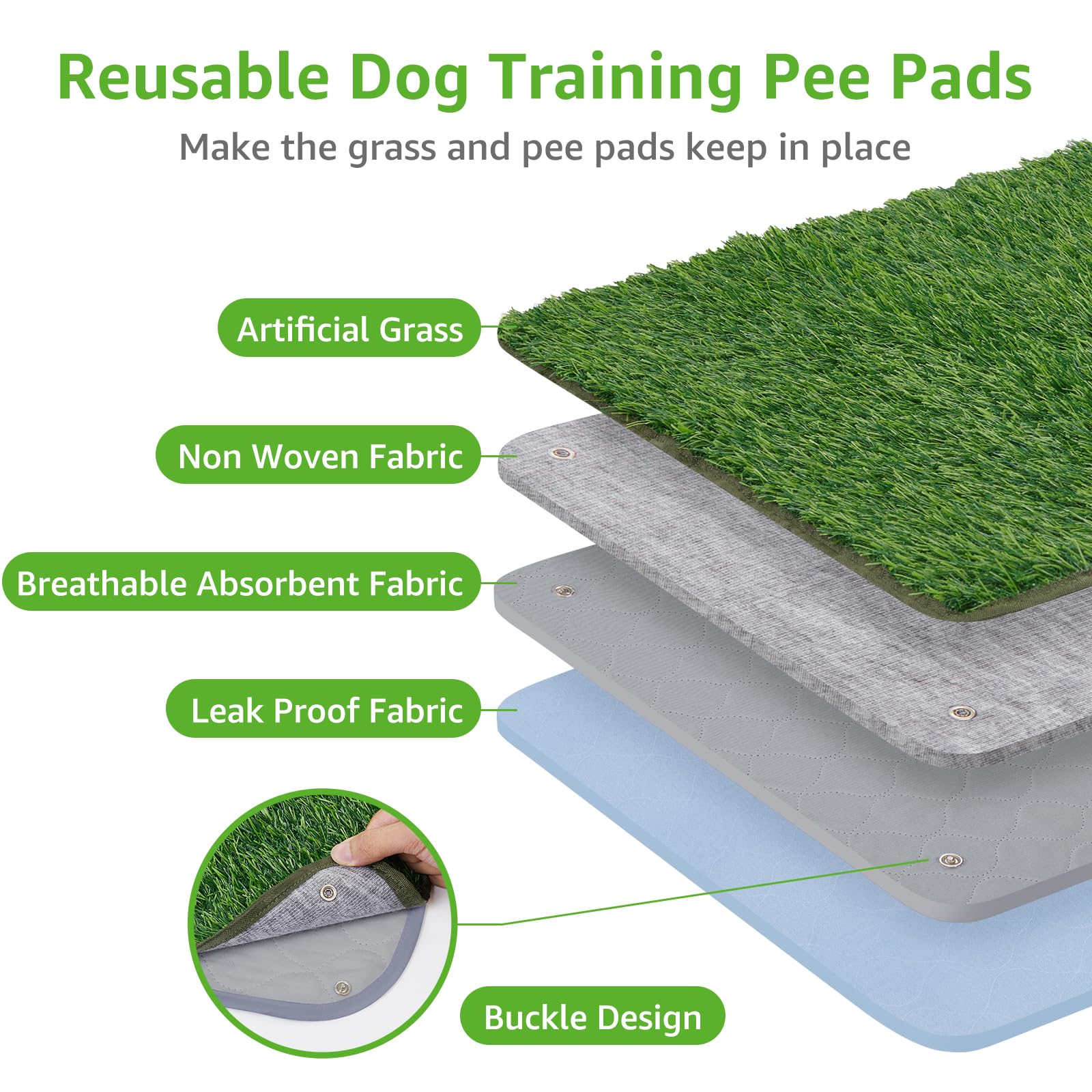 PICK FOR LIFE nettoyage-simple: tapis chien lavable rapidement