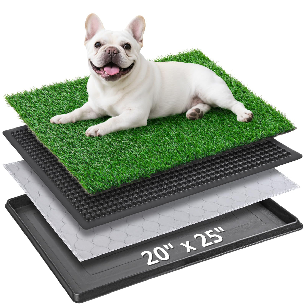 PICK FOR LIFE Potty Systeme avec herbe artificielle, usage intérieur pratique.