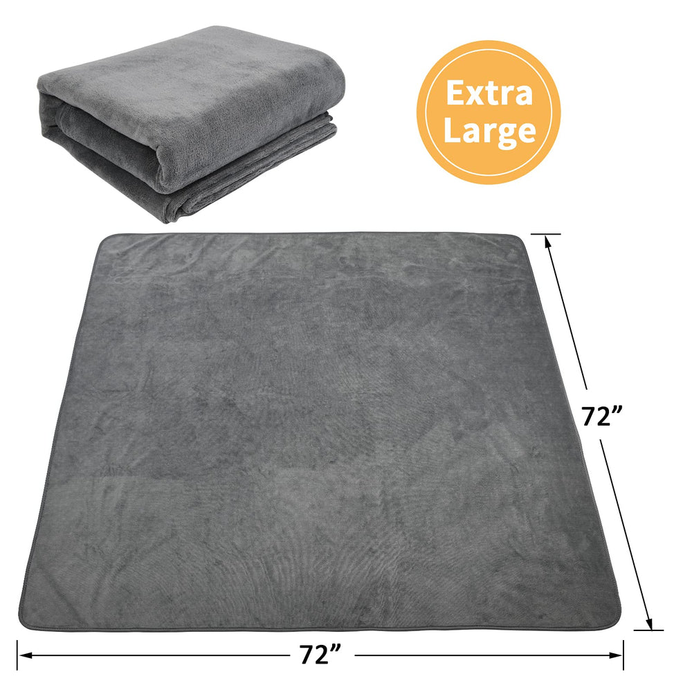 Tapis absorbant etanche PICK FOR LIFE gris 72x72, protection sols.