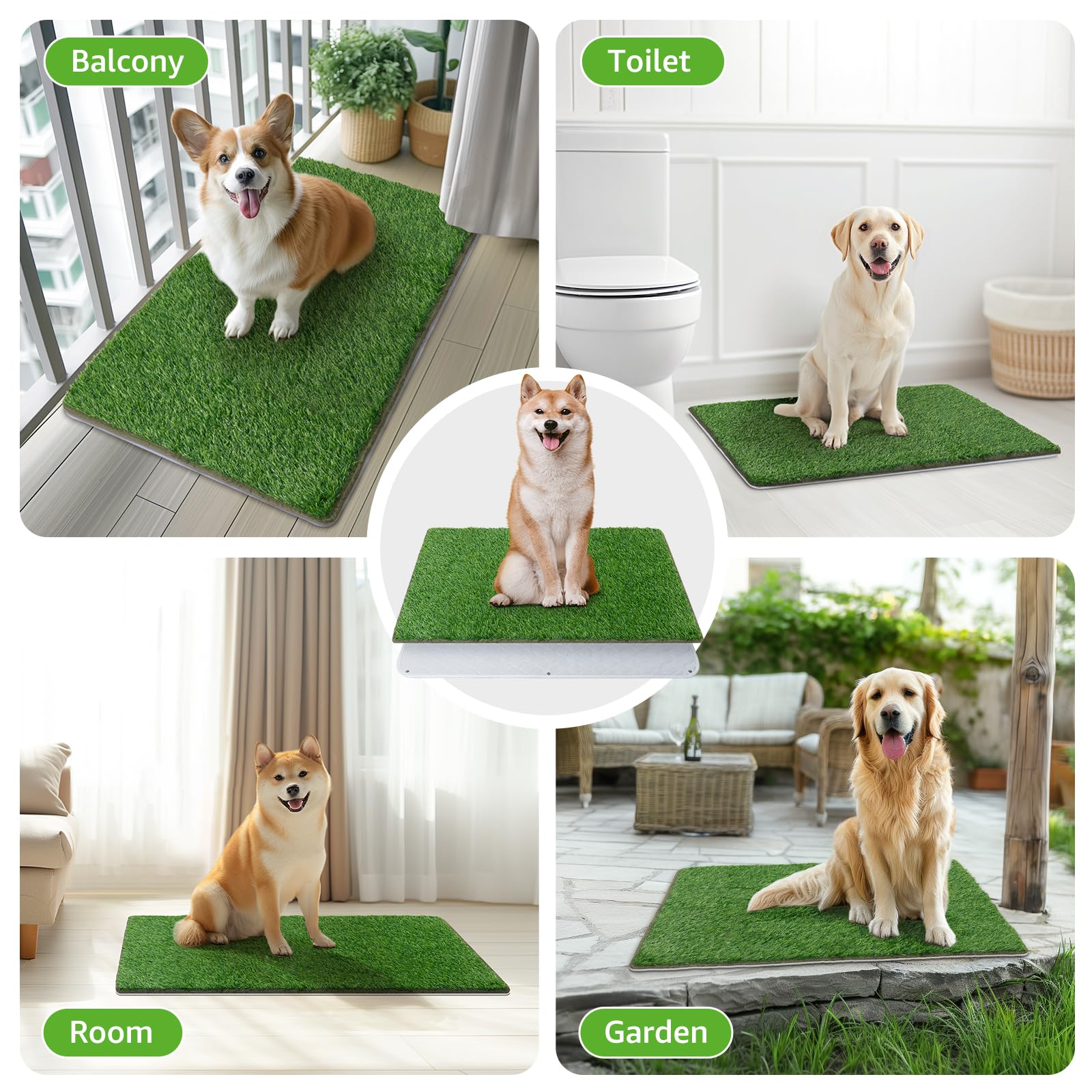 PICK FOR LIFE tapis-herbe-artificielle-douce-pour-chien-balcon