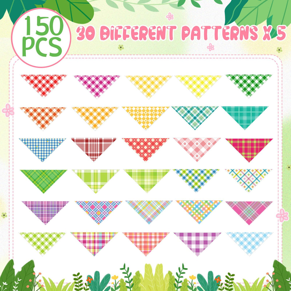 Bandanas Pickmesh carreaux printemps pour grand chien, couleurs vives et ajustables.