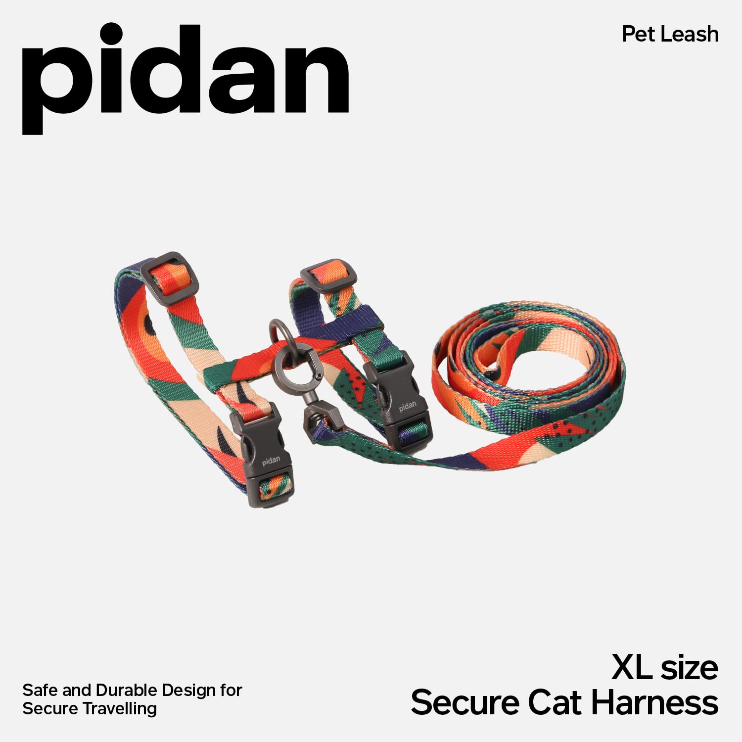 Laisse pidan XL pour chat, longueur pratique lors des sorties.