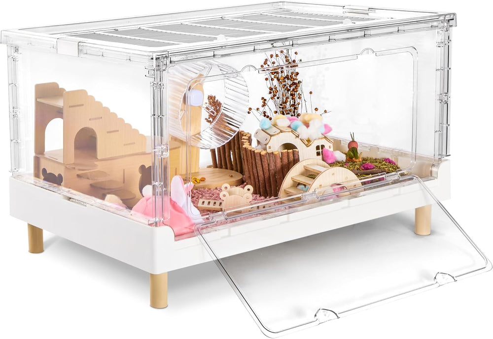 Cage PIDINUK à doubles portes pour petits animaux, accès facilité
