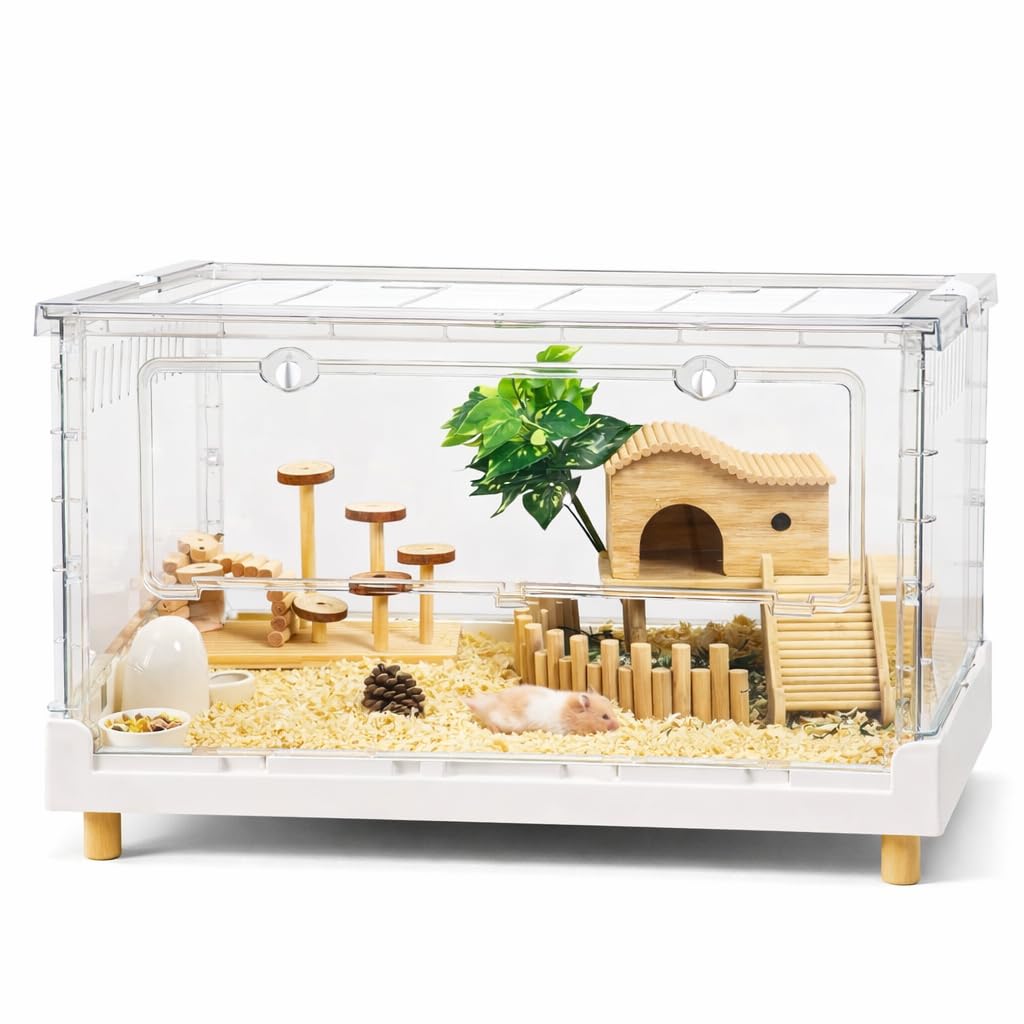 Cage PIDINUK pour hamster avec porte frontale pour un accès rapide