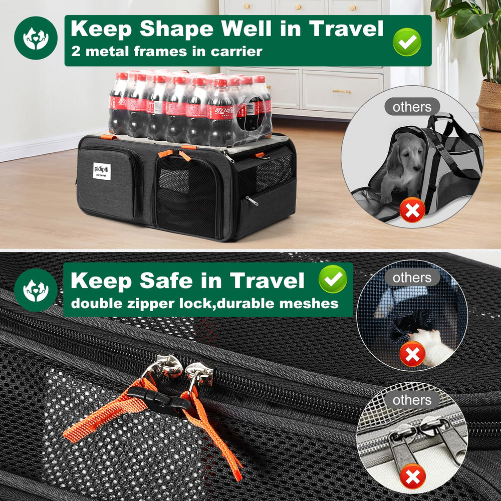 pidipiti-frontier-allegiant-poches-de-rangement, rangement pratique pour accessoires lors du voyage.